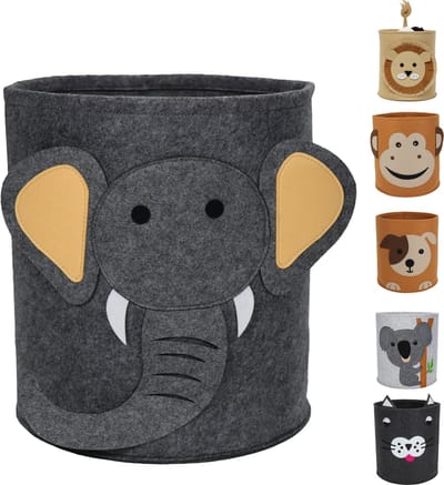 Speelgoedmand Kinderen – Opbergmand Kinderkamer – Speelgoed opbergen – Speelgoedkist - Olifant