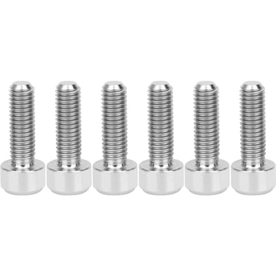 TC4 6Pcs Boîte Vis de Guidon Potence VTT Rallonge Boulons Accessoires Vélo M15x16Argent