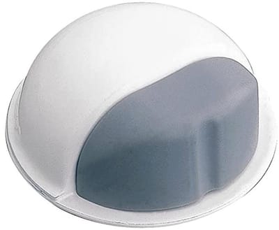Witte metalen deurstopper 50mm - Vloerdeurstopper en deurbuffer