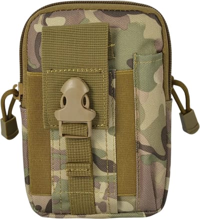 Unisex Telefoonholster – Tactische Molle Holster, Universele Telefoonhouder, Heupriem Tas, Portemonnee Zak met Rits voor Mobiele Telefoon - PC