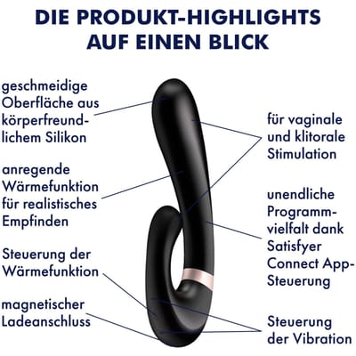 Satisfyer - Heat Wave - Warming Vibrator and Clitoral Stimulator - Black