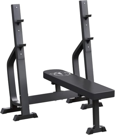 Vlakke Halterbank - Fitnessbank Tot 250 kg Belastbaar - Ideaal Voor Thuis