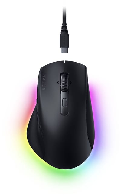 Razer Pro Click V2 - Draadloze Gaming Muis - Ergonomisch - RGB - 30.000 DPI - Bluetooth - AI Toetsen