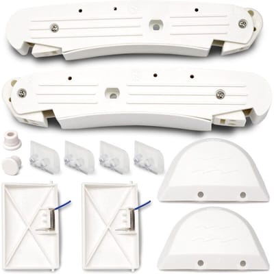 Zwembadreinigingsset, inclusief geschikt voor- en achterbril AXV604WHP, een beschermkap AXV434WHP en schoenovertrekken AXV414P, geschikt voor Hayward zwembadreinigers, complete onderhoudsset.