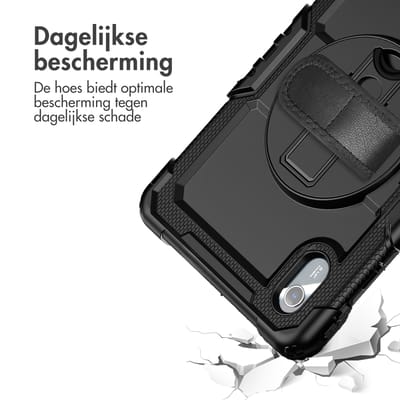 Accezz Tablet Hoes - Geschikt voor Lenovo Idea Tab - Backcover Shoulder Strap - Zwart