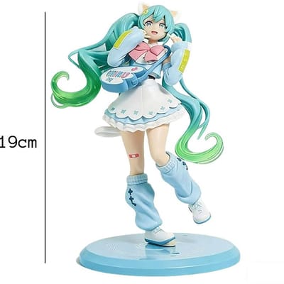 Nieuw 19CM Op Voorraad Hatsune Miku Mode Model Chique ~Kat Eet Versie~ PVC Anime Actiefiguren Model Collectie Speelgoed white