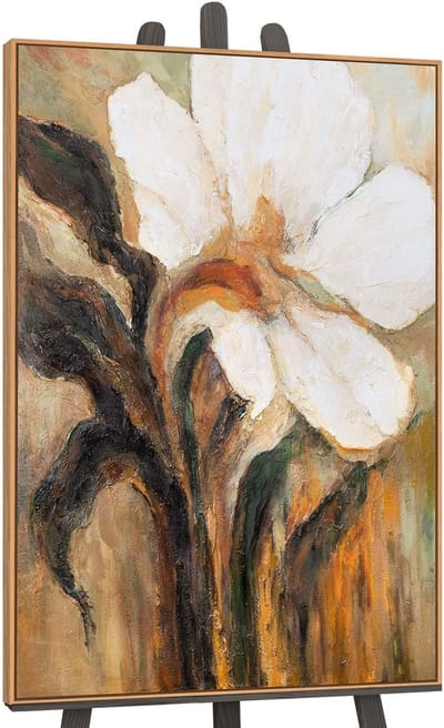 Canvas schilderij handgeschilderd warm color abstract – YS-Art Gallery – Luxe wanddecoratie voor woonkamer – Modern schilderij voor slaapkamer en hal