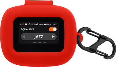 kwmobile cover voor oordopjes case - geschikt voor JBL Live Flex 3 / Live Buds 3 / Live Beam 3 - Trendy beschermhoes draadloze oordopjes in rood