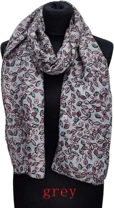 Sjaal met print MHL23-8 180/80cm grijs