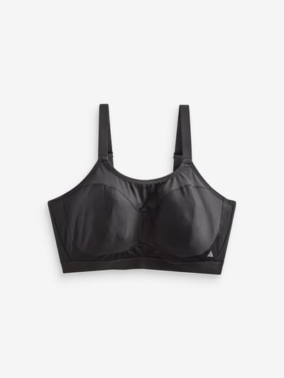 Next - Dames - Ultimate Support Non Pad Minimising Bedrade Dry Tech Hoge impact Sportbeha - Zwart