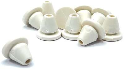 Aanslagdopjes voor stalen kozijn – Kozijnbuffers Wit – Kier 1,5 mm – Ø 11mm Plat Gedeelte – 10 Stuks