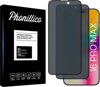 Screenprotector privacy voor iPhone 16 Pro Max - 2 stuks Beschermglas Privacy Glas van glazen schermbeschermfolie