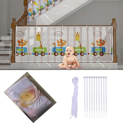 Unyqoos ® Veiligheidsnet voor Trap met Schattig Dierenthema voor Kinderen en Huisdieren