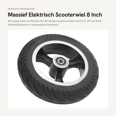 Dailygoods - Massief Elektrisch Scooterwiel 8 Inch