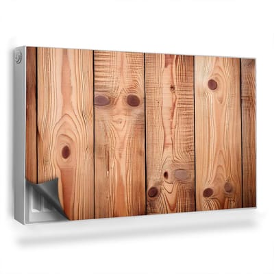 Wallfluent Magnetische Radiatorfolie - Magnetische Radiatormat - 100x60 cm - Brede Natuurlijke Verticale Houten Planken - Magnetische Radiator Folie 1Mm Dik - Bruin Borden Magnetische Radiatorbekleding