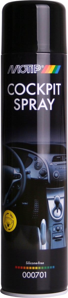 MoTip Car Care Black Cockpitspray Semi Gloss / Zijdeglans 600ml spuitbus