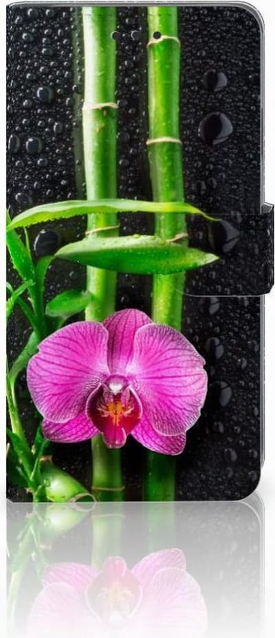 Book Case voor Apple iPhone Xs Max Hoesje Orchidee