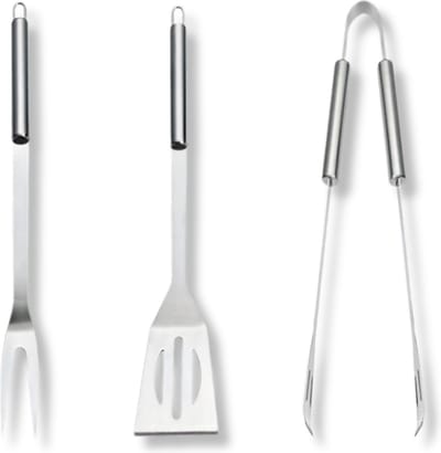 Nivard Barbeque Set - Barbecueset - Barbecue - Barbecues - BBQ - Tangenset - Vleeset - Accessoires - Zomer - Driedelig - 3 stuks