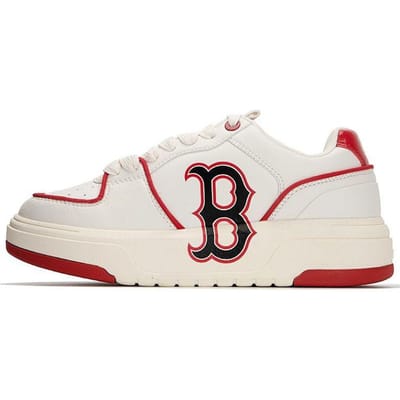 MLB Chunky Liner Synthetisch Leer Koreaanse Stijl Antislip Schokabsorberend Slijtvast Lichtgewicht Lage Sneakers Unisex Sneakers 3ASXCA12N-43RDS 42.5 white
