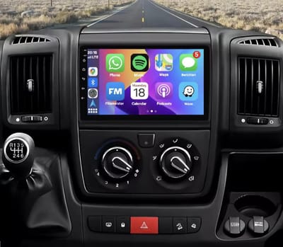 Autoradio 4/64GB met Carplay en Android auto | Geschikt voor Fiat Ducato, Peugeot Boxer, Citroen Jumper 2005-2021 | Radio scherm met Navigatie | 2005 2006 2007 2008 2009 2010 2011 2012 2013 2014 2015 2016 2017 2018 2019 2020 2021 camper
