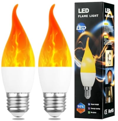 LED Gloeilamp E27 2W Warm Geel 1400K 3 Lichtmodi voor Huis en Tuin