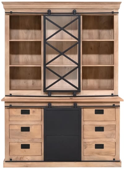 Starfurn - Vitrinekast Fresno - Bruin - 45x160x220 cm