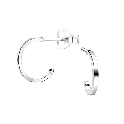 Joy|S - Zilveren oorringen stud - 0.13 / 10 mm