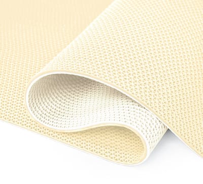 Rubbermagazijn - Antislipmat voor kleedruimtes en zwembaden - 500x120cm - Badmat - creme/wite