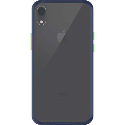 iPhone XR Back Cover - Blauw/Transparant