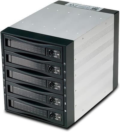 Hard Drive Backplane - HDD Enclosure - Opslag Uitbreiden - 5x 3.5 Inch Bays - 3x 5.25 Inch Slot - Zwart