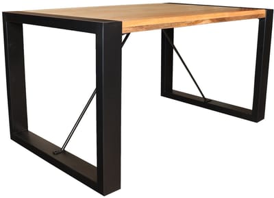 Eettafel rechthoekig mangohout Jonas lichtbruin 140cm duurzaam mango tafel eetkamertafel hout
