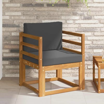 vidaXL - Buitensofa - Massief - Acacia - Hout - en - Polyester - Naturel