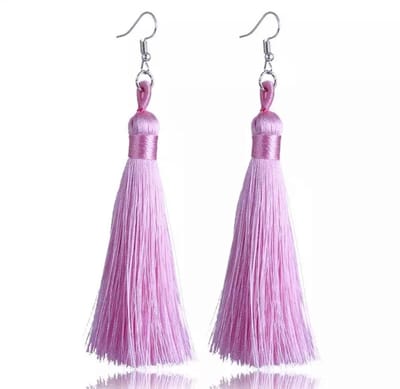 Akyol - Oorhangers – roze oorhangers – kwast oorbellen – hang oorbellen - oorbellen roze - festival – roze oorbellen – roze hang oorbellen – cadeau voor vriendin – bohemian - festival oorbellen - bohemian sieraden - bohemian oorbellen
