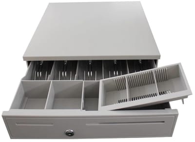Kassalade - Geldlade - Veilig Geld Bewaren - Uitneembaar Muntvak - 40.5 cm - Zwart