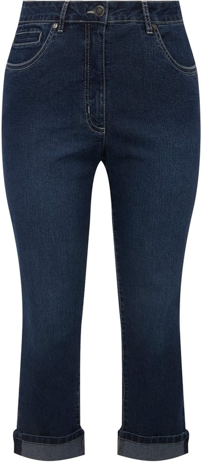 Angel of Style - Dames - 7/8-jeans Amy Straight Fit stretchcomfort 5-pocket - Donkerblauw - Maat 42
