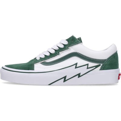 Old Skool Bolt 2 Tone groen/echt wit lage herenschoen