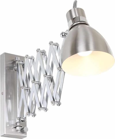 Wandlamp | 12,5 cm | spring | E27 | grijs staal | metaal | industrieel, functioneel, scandinavisch, sfeer, trendy