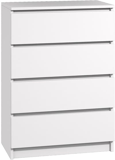 ROE Furniture Bella4 Serie - Witte Mat Commode - 70cm - 4 Laden