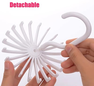 Actie4you® - 360° Draaibare Stropdashanger voor 18 Stropdassen – Riemen hanger – Stropdassenhouder – Hanger - Wit