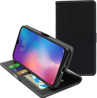 ebestStar - Hoes geschikt voor Xiaomi Mi 9 SE, Wallet Etui, Book case hoesje, Zwart