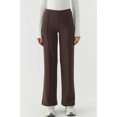 Modal Touch Ribbels Gedetailleerde Wijde Pantalons