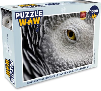 Puzzel Een gedetailleerde foto van een grijze roodstaart - Legpuzzel - Puzzel 1000 stukjes volwassenen