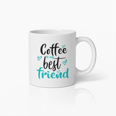 Coffee is My Best Friend 330ml Mok – Schattig & Stijlvol Cadeau voor Koffieliefhebbers