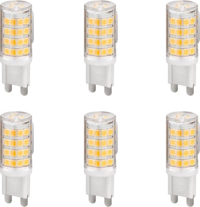 G9 Led Lampen (6 stuks) - 2700 Kelvin (extra warm wit) - Dimbaar - 3W - 1.7 x 1.7 x 6.4 cm (lxbxh) - Hallogeen 28 W -