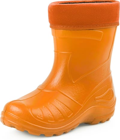Ladeheid LA-KL-050 Kinder Regenlaarzen - Rubber - met Binnenschoen - EVA - Wasbare Binnenschoen - Oranje - 23