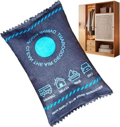 Herbruikbare Luchtontvochtiger - Vocht Vanger - Voorkomen van Vocht - Kleurveranderende Indicator - 4x10x4 cm - Blauw