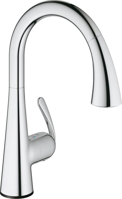 GROHE Zedra Touch Keukenkraan – Hoog - Met uittrekbare handdouche - Met touch-bediening - Chroom
