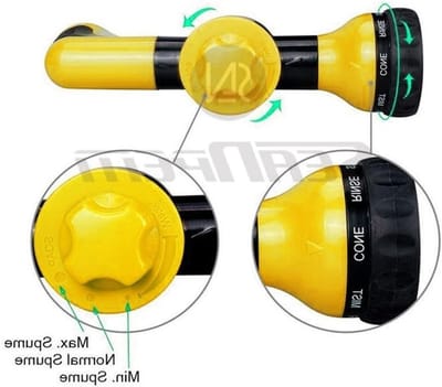 Hoge Druk Water Spray Gun - 8 Patroon Tuinsproeier met Flow Control Knop voor Auto, Tuin en Vloerreiniging, Ideaal voor Huisdieren en Tuinonderhoud