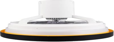 REALITY VARPULA - Ventilator - Zwart-goud - incl. 1x SMD 28 W - Afstandsbediening - Geintegreerde dimmer - Traploos instelbare lichtkleur - Zomer- en wintermodus - 6 snelheidsniveaus