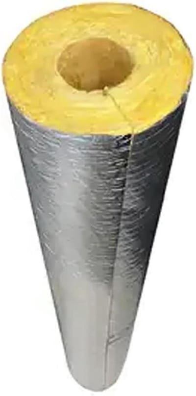 Isolatiebuis - Steenwol buis - Leiding isolatie - Zelfklevend aluminium - 393 inch lengte - Grijs